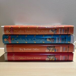Vintage Caillou VHS Tapes Lot of 4